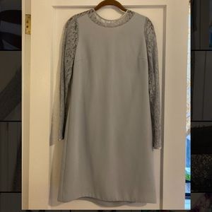 Elegant Grey Reiss Dress with Lace